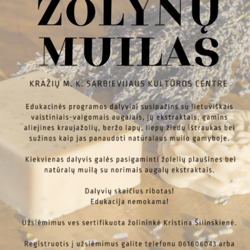 Edukacija „Žolynų muilas“