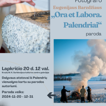 Fotografo Eugenijaus Barzdžiaus parodos „Ora et Labora. Palendriai“ pristatymas